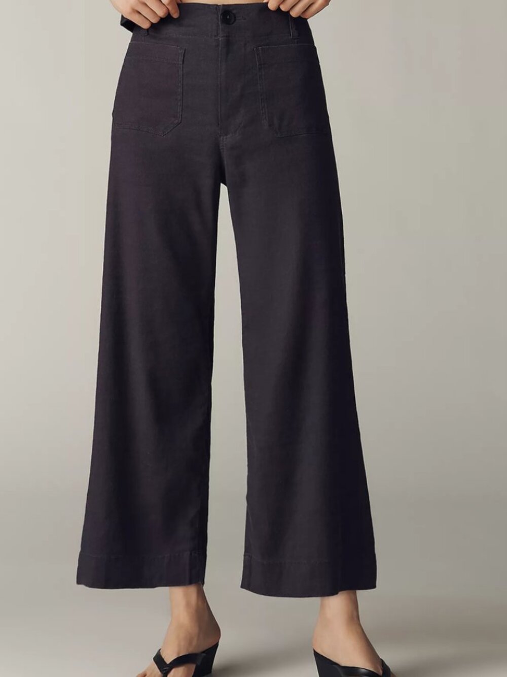 MAEVE The Colette Linen Stretch High-Rise Wide-Leg Pants